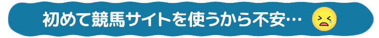 初めて競馬サイトを使うから不安…